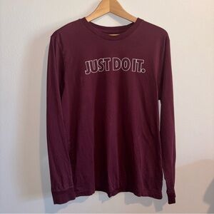 Nike JUST DO IT Long Sleeve Tee Athletic Style